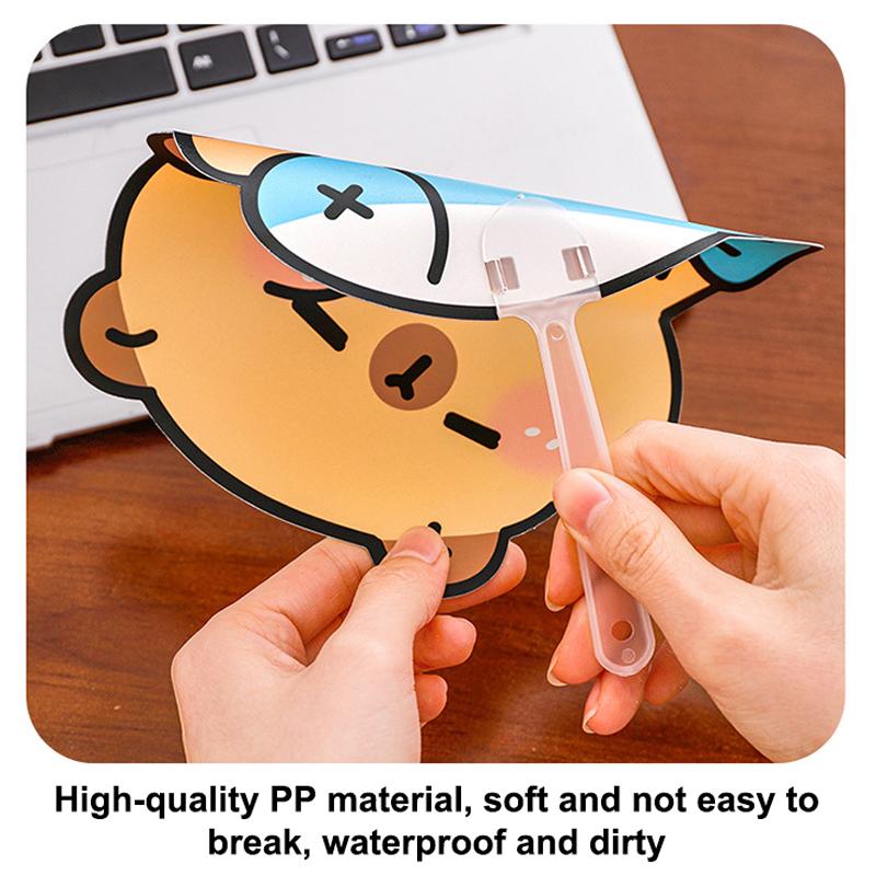 10Pcs Cute Cartoon Capybara Shape Plastic Folding Fan Summer Portable Mini Cooling Fan Student Handheld Fan Kawaii Kid Fan