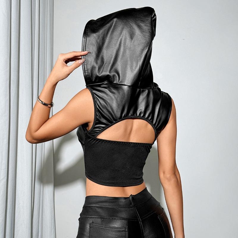 Dame Sommer Nisje Personlighet Gate Hettevest Sexy Utklipp Brystwrap Topp