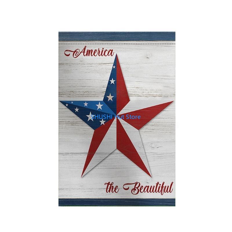 Patriotische Gartenflagge 4. Juli USA Stern Streifen Gedruckt Unabhängigkeitstag Vertikal Hof für Banner Outdoor Party Dekor D57B
