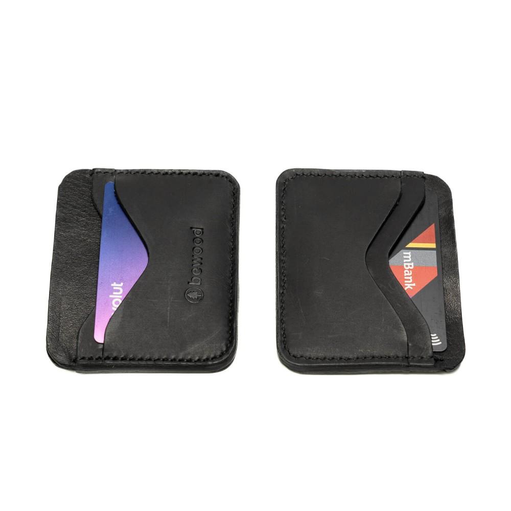 Bewood Business Leather Card Holder - Black