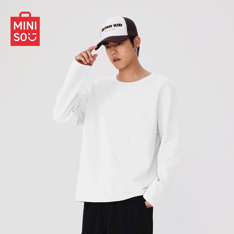 MINISO Men s Winter Warm Double-Sided Fleece Round Neck T-shirt XL