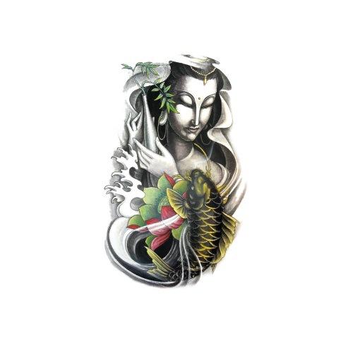 

Татуировка наклейка Цветочная рука Половина руки Водонепроницаемая татуировка наклейка Благоприятное значение Татуировка в китайском стиле 148*210MM