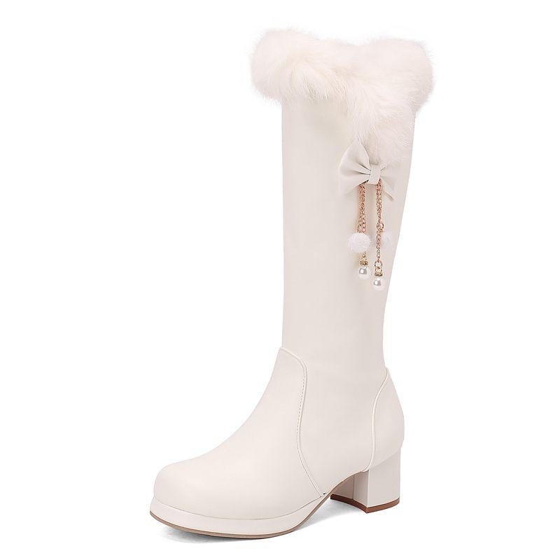 ANOVISHANA Sweet Female Knee Boots Round