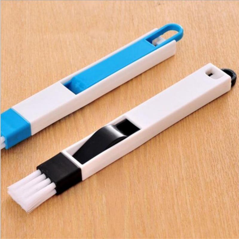 Keyboard Brush, Cleaning Brush with Dustpan Window and Door Gap Brush Computer Corner Dust Removal Brush