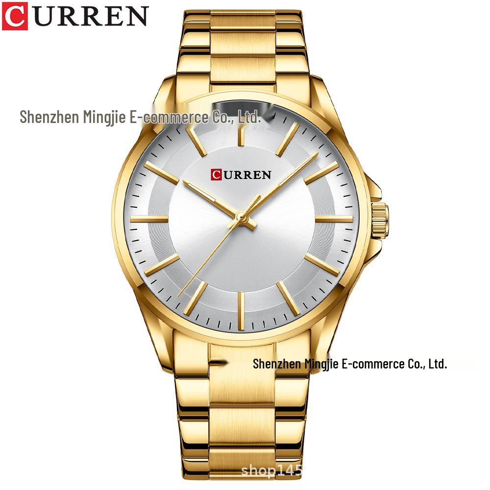 CURREN 8429 Men's Waterproof Steel Quartz Business Watch