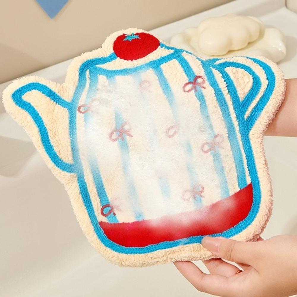 Comfortable Coral Fleece Hand Towel Soft Hand-Wiping Towel Daily Use Absorbent Towel Daily Use