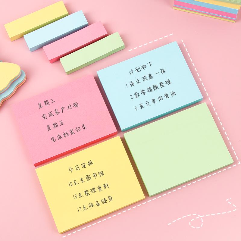 Colorful Sticky Notes: Strong Adhesive Tearable Memo Pads for Office & School