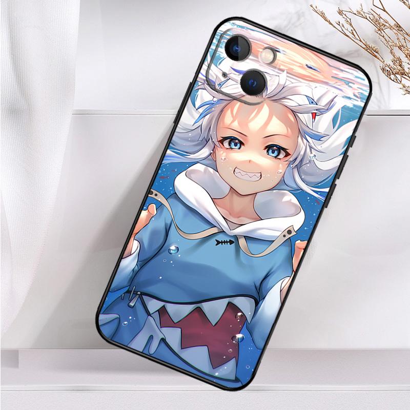 Gawr Gura Hololive Girl Shockproof Case For iPhone 17 16 15 14 11 Pro Max Plus 12 13 Mini 16e 17 Air Phone Cover