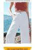 Women's High Waist Linen Blend Wide-Leg Pants - Slimming, Lightweight, and Casual for Summer