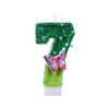 Number Birthday Candles 0-9 with Green to Gradient Butterfly Design for Decorations and Birthday Parties