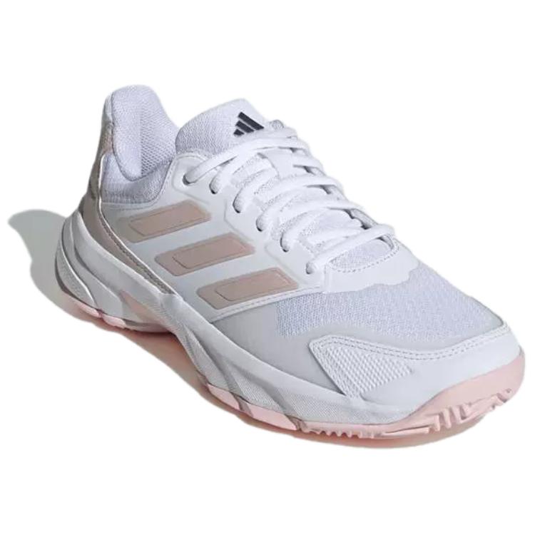 Adidas Courtjam Control 3 Fashionable Comfortable Durable Breathable Lightweight Low-Top Tennis Shoes Women Sneakers White Pink ID5711