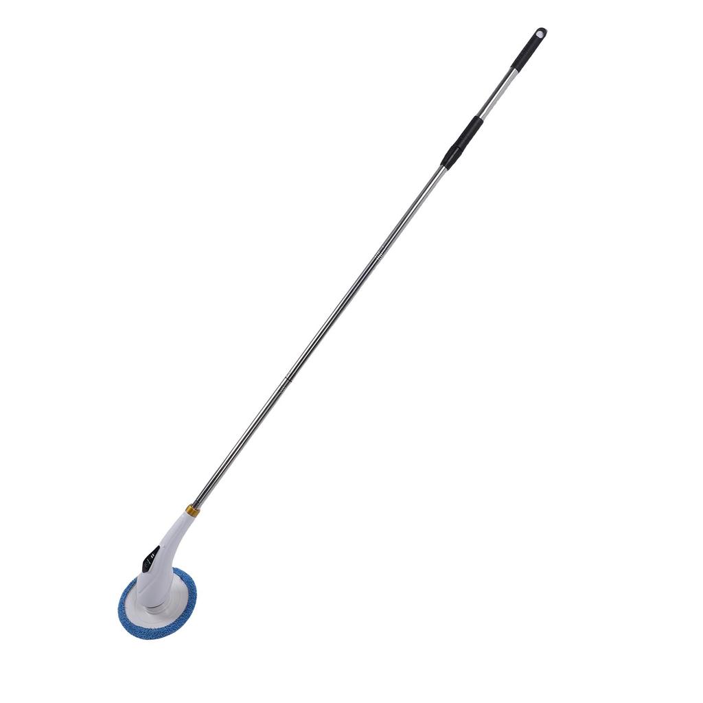 Electric Rotating Scrubber Cordless Cleaning Brush Water Proof Bathroom Cleaner with 8 Replaceable Heads Long Handle