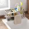 Stainless Steel Metal Sponge Holder Space-Saving Sink Organizer  Countertop