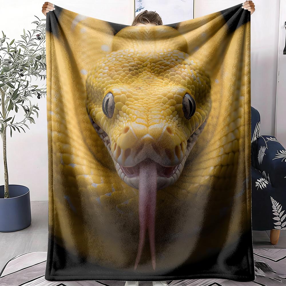 Snake Throw Soft Flannel AC Blanket Lightweight Summer Nap Throw Cozy  Blanket for Sofa Bed Travel Home