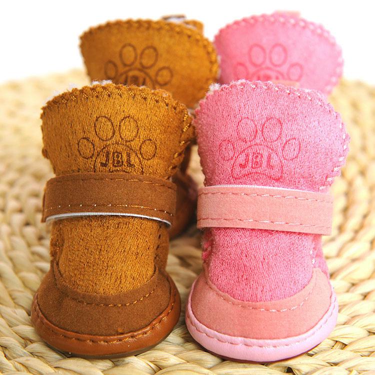 Waterproof Winter Teddy Dog Shoes - Cotton Pet Boots for Autumn & Winter