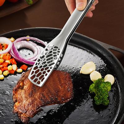 Zange zum Kochen von Speisen Pinzette Küchenzange Kochutensilien Edelstahl Langer Greifer Küchenutensilien Grillen