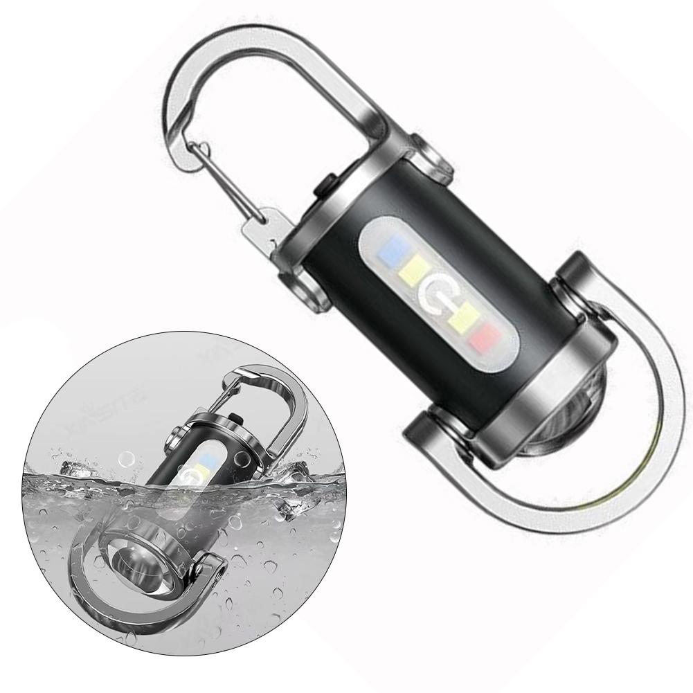 LED Keychain Flashlight with Multiple Modes and External Charging Capability