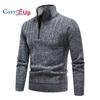 Cozy Up Neuer Pullover Herren Langarm Stehkragen Fleece Warmer Pullover
