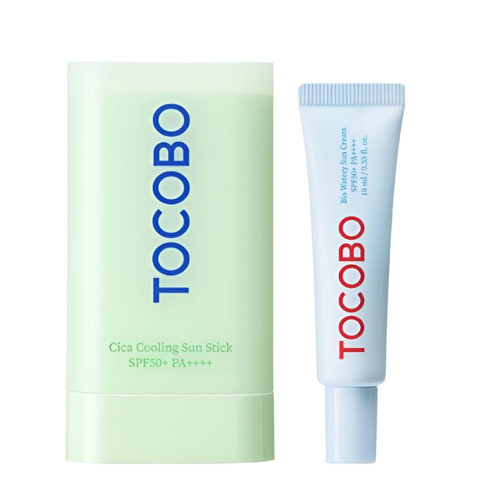 TOCOBO Cica Cooling Sun Stick 18g + Bio Watery Sunscreen 10ml SPF50+ PA++++ Set