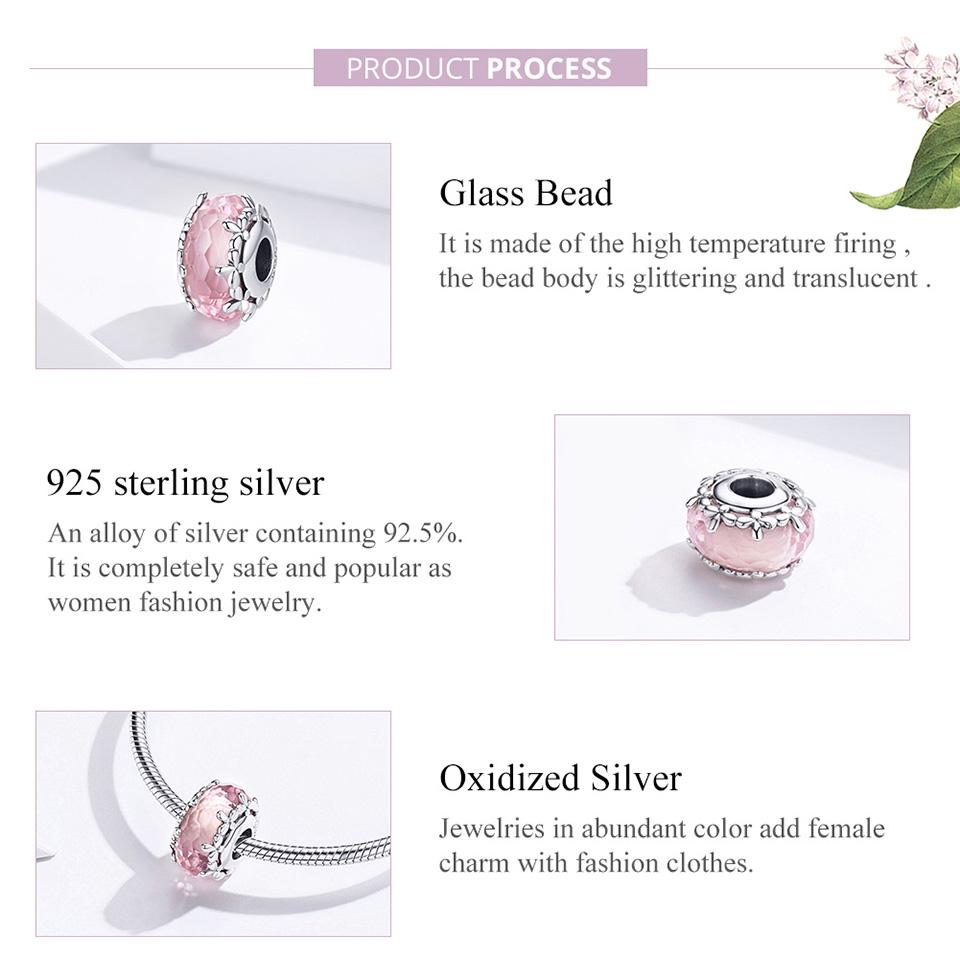 Bamoer Authentic 925 Sterling Silver Pendant Unique Floret Pendant New Arrival Jewelry For Women