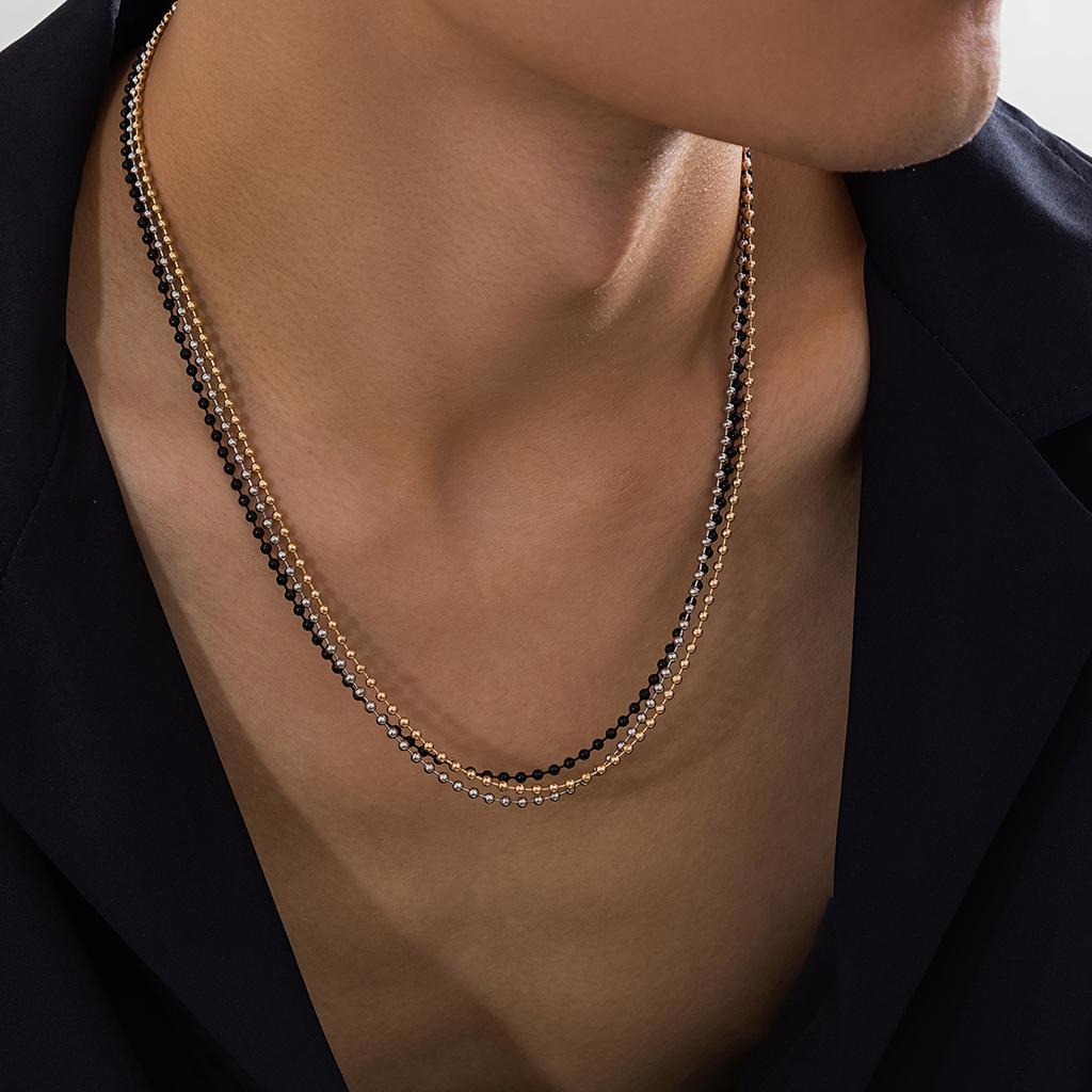 Simple Beads Chain Necklace for Men Trendy Chains Accessories On the Neck 2026 Fashion Male Daily Decoration Jewelry Boy Gifts