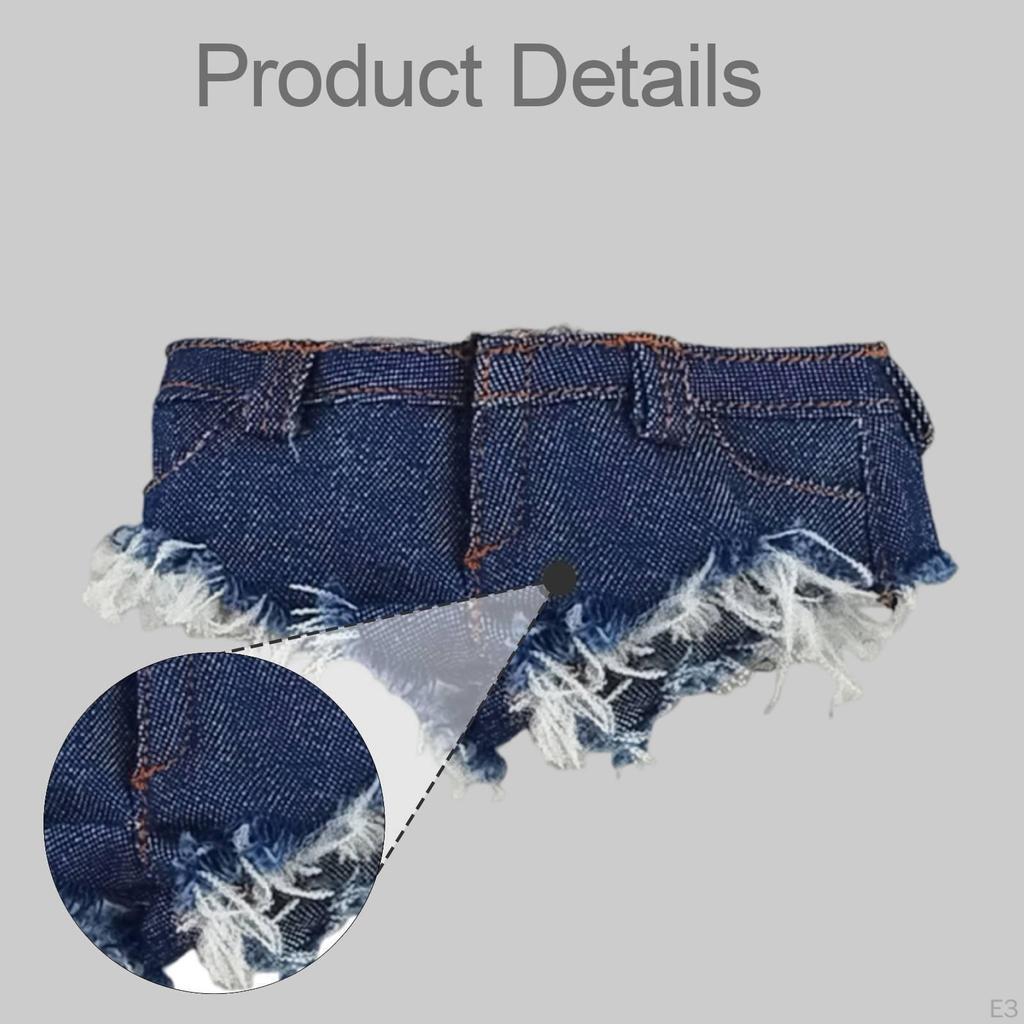 1/6 Female Action Figure Denim Shorts Clothes Durability Accessories Casual
