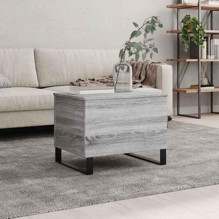 VidaXL Coffee Table Sonoma Grey 60x44.5x45 Cm Engineered Wood 830962