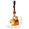 Beads Wooden Carved Dog Keychain Flower Car Keyring Creative Wood Shiba Inu Dolls Pendant  Girl/Boy