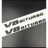 3D ABS V8 BITURBO Logo Letters Car Fender Side Emblem For Mercedes-Benz C63 W205 W204 E63 W213 W212 S63 W223 W222 Accessories