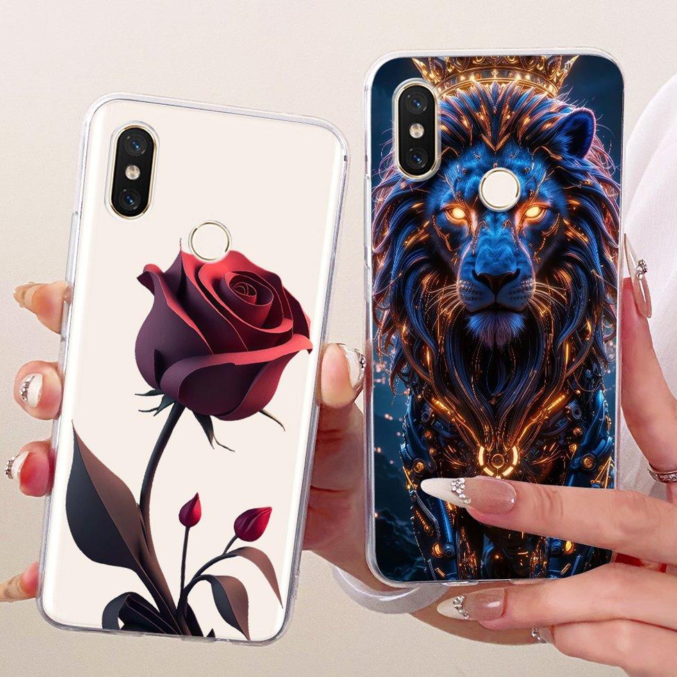 Transparent For Xiaomi Mi 8 Case Cover Luxury Fashion Butterfly Funny Cute Painted Casing M1803E1A