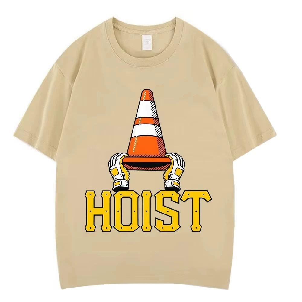 2026 Summer HOIST Traffic Cone Funny Meme TShirt Unisex Fashion Apparel Casual Pure Cotton Short Sleeve Tshirt S
