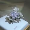 Fashion Lady Flower Ring Pear-shaped Tree Branch Flower Simulation Zircon Ring Diamond Ring