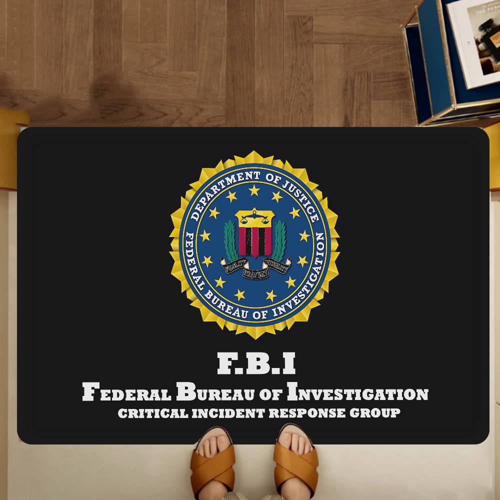Polizei FBI Zimmerteppiche Retro Mehrfachauswahl Wohnzimmer Küchenteppich Rutschfest Willkommensteppich