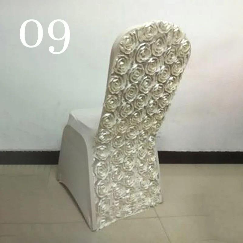 

Stretch Polyester Wedding Party Chair Covers Universal Chic Rose Chair Cover For Weddings Banquet Hotel Dining Decor 1 Pcs