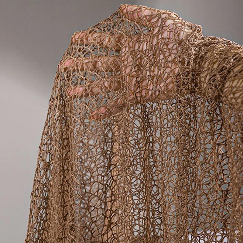 1Yard Avocado Green Hollow Mesh Gauze Irregular Winding Texture Creative Dress Diy Clothing Sewing Fabric Bouquet Packaging