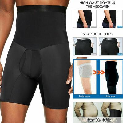 Boxer pour hommes, culotte de contrôle du ventre, short taille haute, amincissant, modelant le corps, sous-vêtements de contention