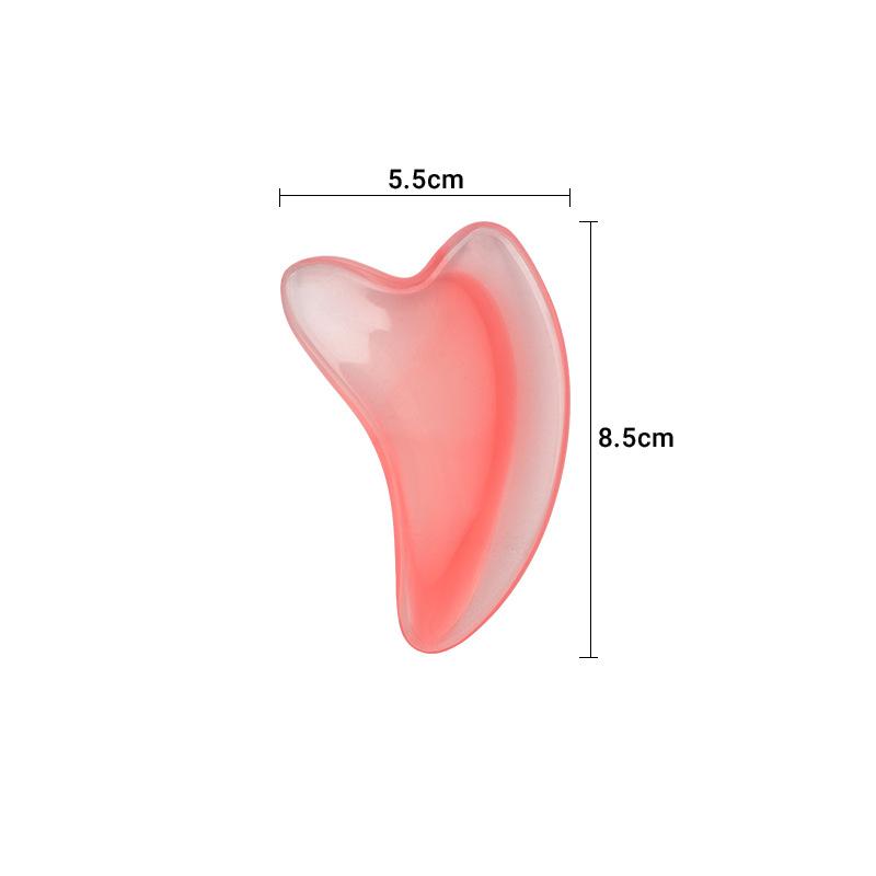 Pink Gradient Facial Gua Sha Scraper And Eye Massage Stick Set, Double Ended Lymphatic Drainage Tool For Face And Neck