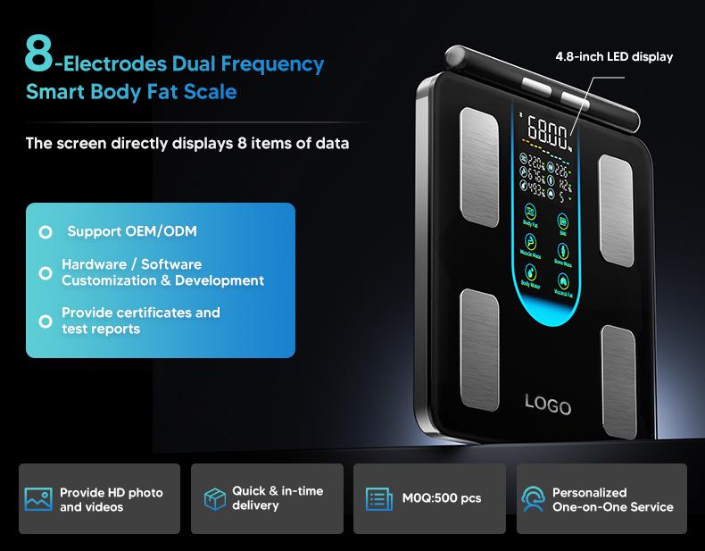 Smart Bluetooth Body Fat Scale with Precise APP Measurement for Fitness and Health