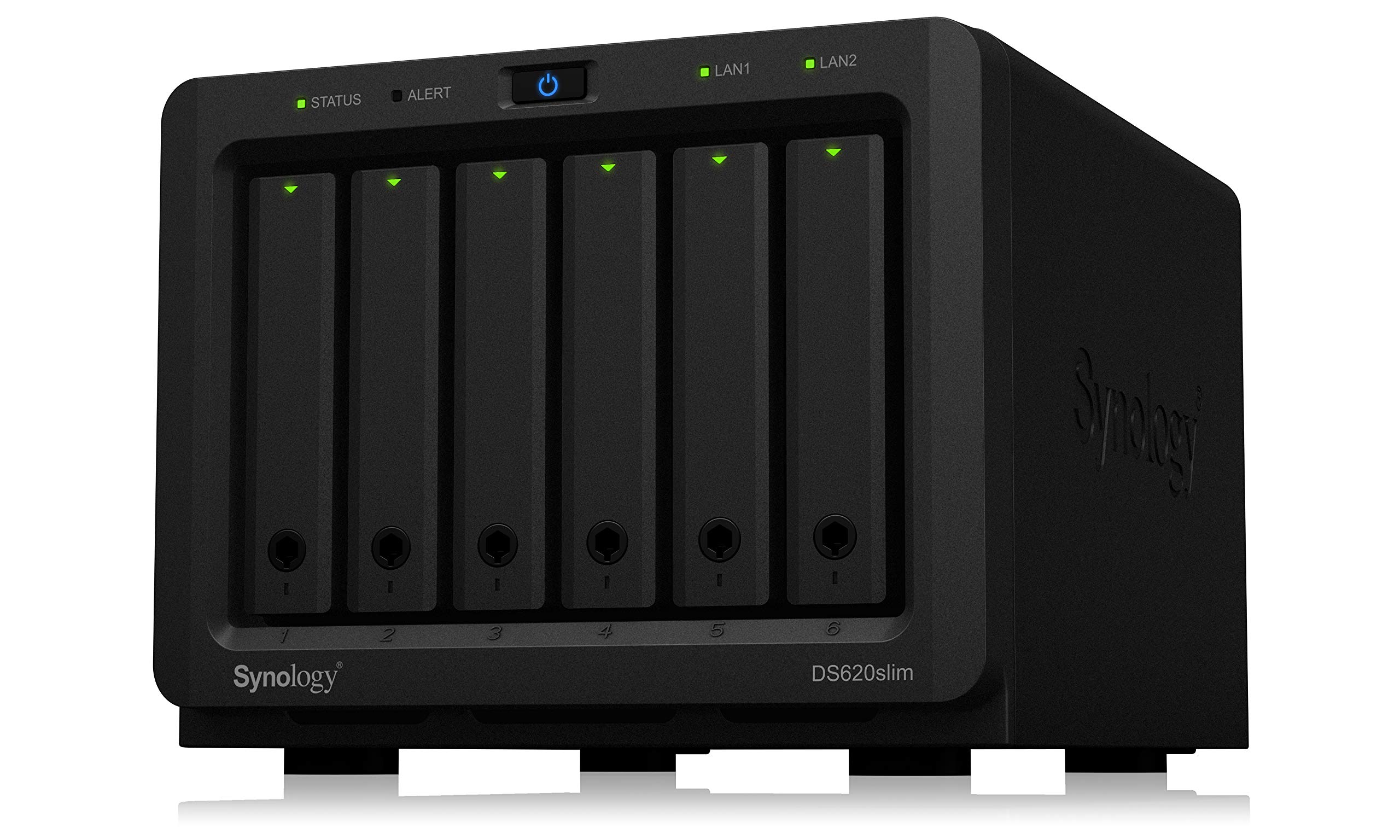 

Комплект Synology NAS 6 відсіків DS620slim Двоядерний процесор з 2 ГБ пам яті Продукт від вітчизняного авторизованого дистриб ютора Телефонна підтримка Сумісний з DiskStation чорний