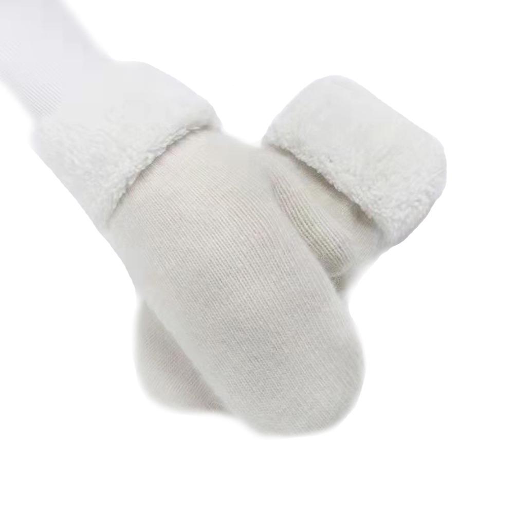 Cashmere-Like All Fingers Mittens Solid Color Fur Knitted Gloves Winter Gloves  Women Girl