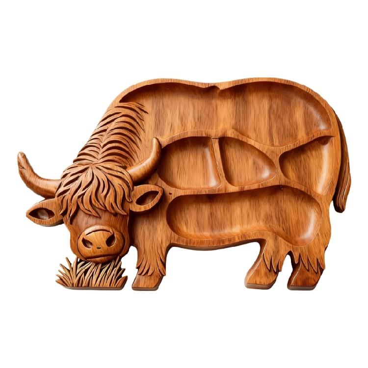 

Decorative Kitchen Serving Tray In Farm Theme Durable Plastic Storage and Display Holder Portable Serving Dish