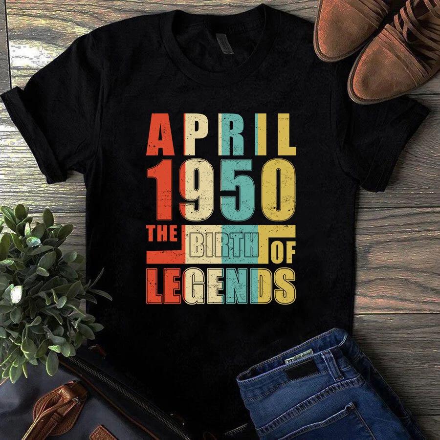 Men s and Women s T-shirts April 1950 The Birth XL
