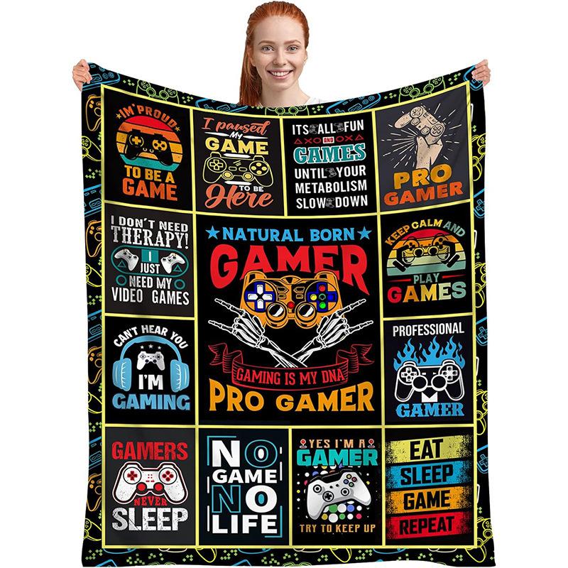 Programmer Graduation Season digitalprinted polyester Bedroom velvet flannel soft sofa cover blanket Fleece soft sofa cover