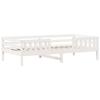VidaXL Cadre de lit Blanc 75x190 cm Bois de pin massif, meuble de chambre à coucher, sommier, lit en bois, lit, lit simple 846983