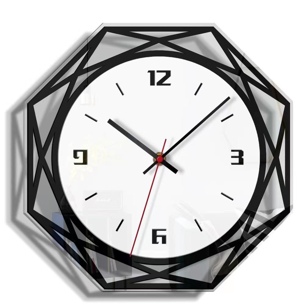 Nordic Simple Living Room Decorative Acrylic Wall Clock - No Drilling Needed, Large Hanging or Table Clock