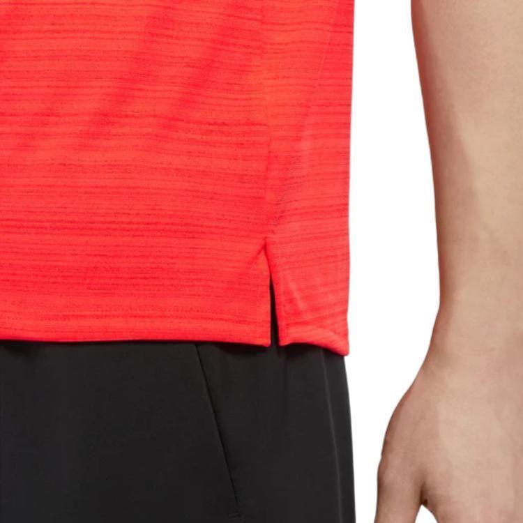 Nike Logo Printed Striped Quick-Dry Running T-Shirt for Men Orange