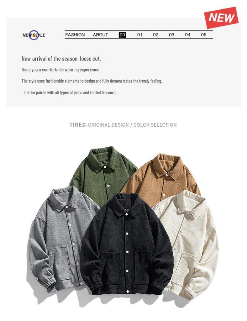 2024 Trendy Corduroy Baseball Jacket for Couples