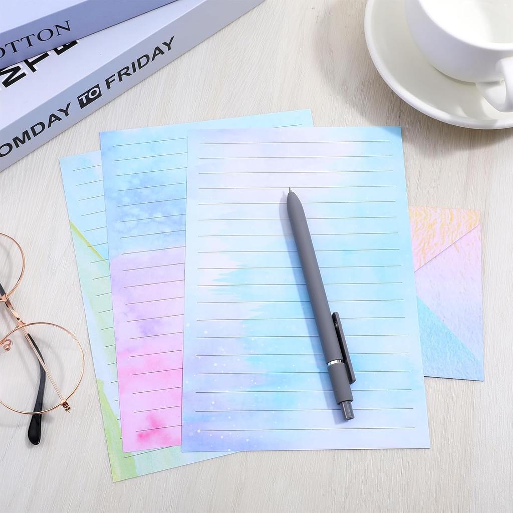 Stationary Paper and Envelopes Set,30Pcs Cute Letter Writing Stationery & 15PCS Envelopes Stationary Set for Writing Letters for Invitations Gifts