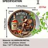 Vintage Retro Round Aluminum Metal Tin Sign Wall Decor for Whiskey Bar Pub Man Cave Home Kitchen Classic Woman Illustration