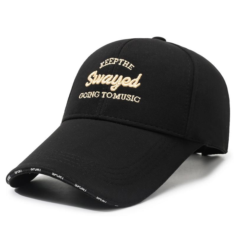 Outdoor Unisex Sun Protection Baseball Cap Embroidered Letter Small Face Flattering Wide Brim Hat Casual Fashion Style
